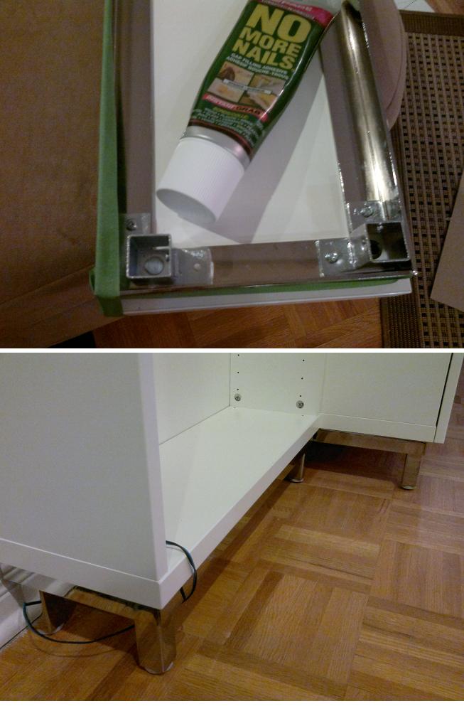 Resizing BESTA chromed underframe to fit BESTA Shelf unit with 7 7/8