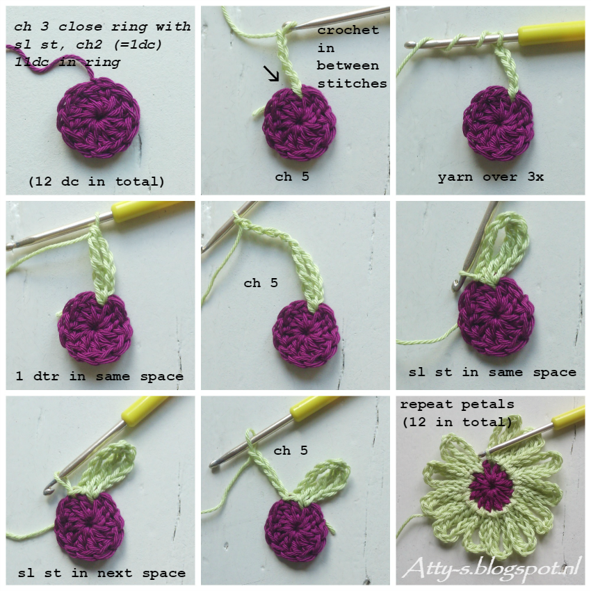 attys: Catona Flower Shawl Pattern/Tutorial