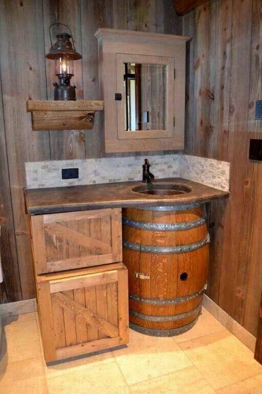 30 ideas de decoración para baños rústicos pequeños Muebles de comedor rustico antiguo