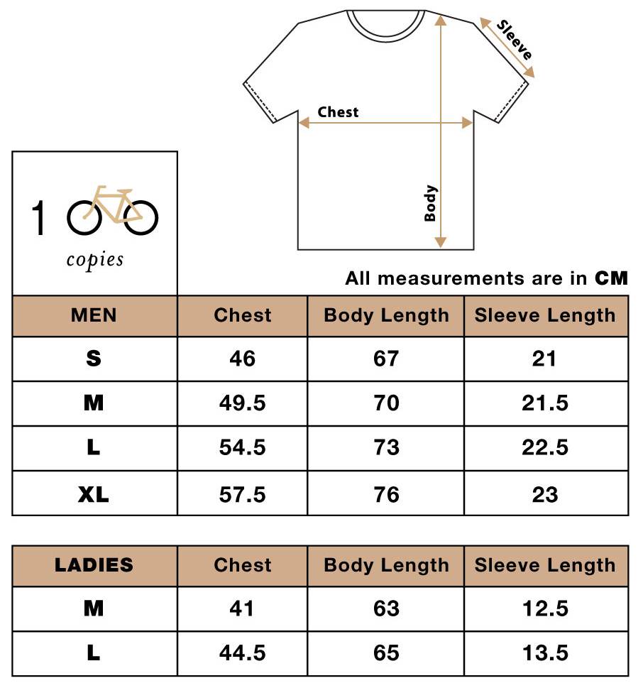 100copies bicycle art 10t made to unwind unique 21 size chart
