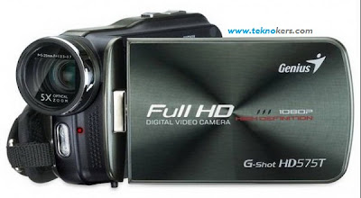 spesifikasi dan fitur camcorder genius G-Shot HD575T, handycam tertipis di dunia, harga handycam tipis, gambar camcorder G-Shot HD575T