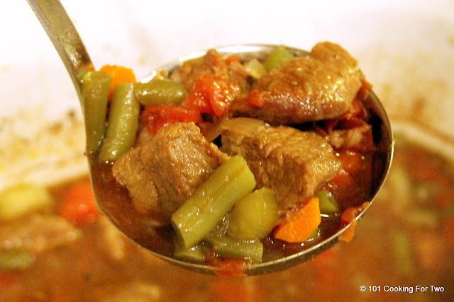 Easy Crock Pot Vegetable Beef Soup from 101 Cooking For Two