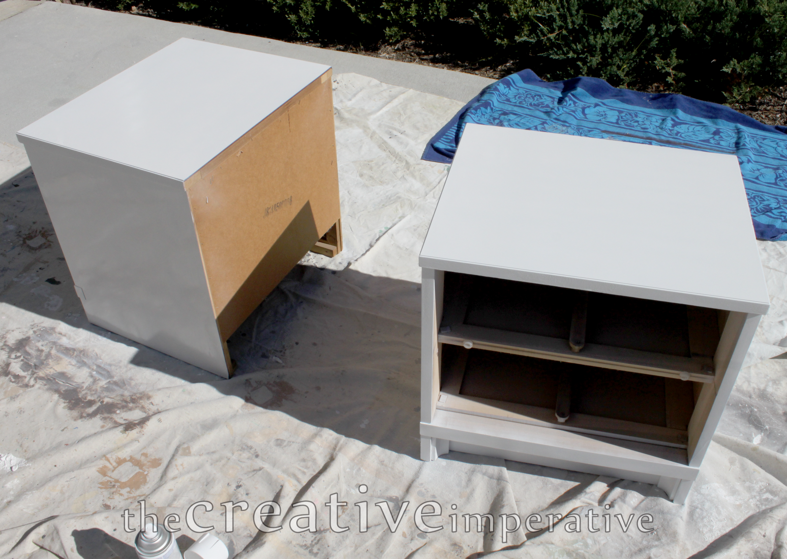 The Creative Imperative White and Wood Nightstands