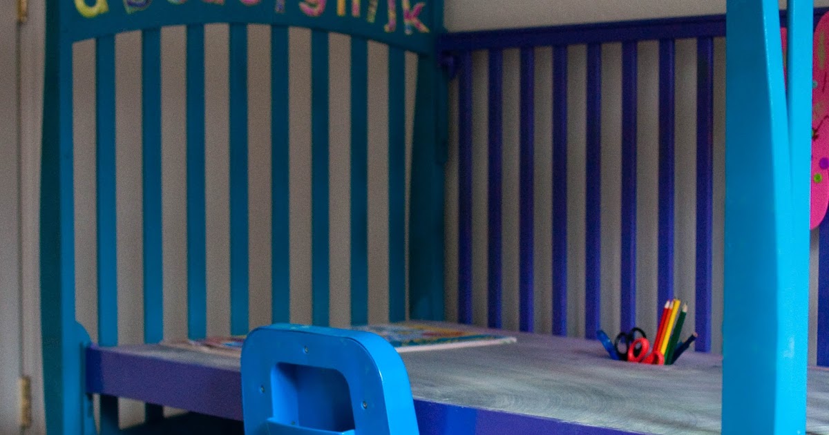 SHENANIGANS Crib to Art Table Repurposing