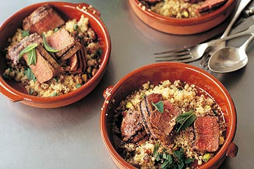 How to Make Spiced Lamb with Dried Fig Couscous