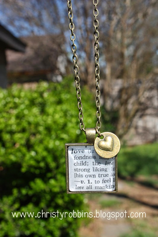 Christy Robbins Dictionary Necklace