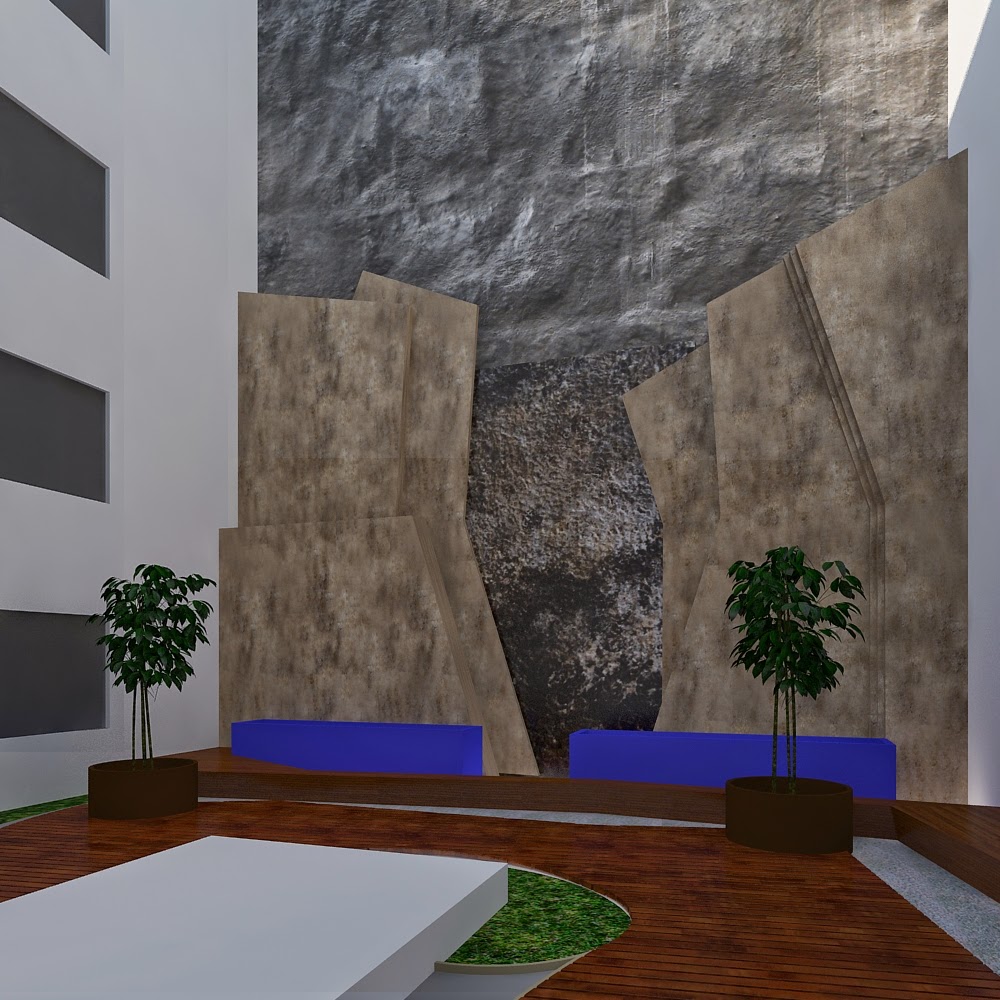 Vistas 3D - Jardin Interior Arq de Interiores Yaxi Taboada ~ Taller A.D.