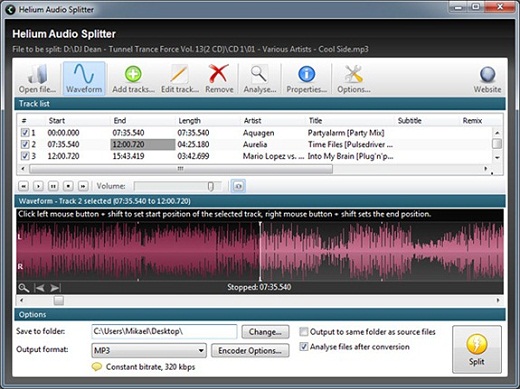 Helium audio Splitter Cara Split Audio Files Dengan Helium Audio Splitter