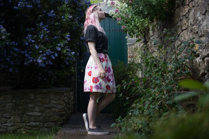 floral pufball dress