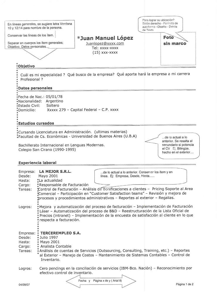 What to include in a resume image