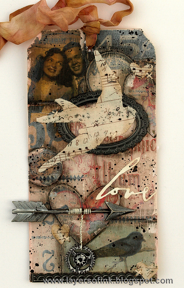 Layers of ink - Tim Holtz 12 tags of 2015 February