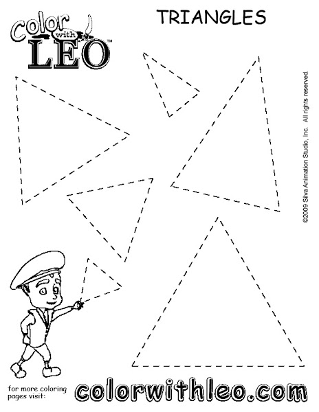 Triangle Shape Coloring Page