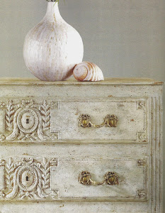 Weathered Ivory Finish - A Classic Carved Chest