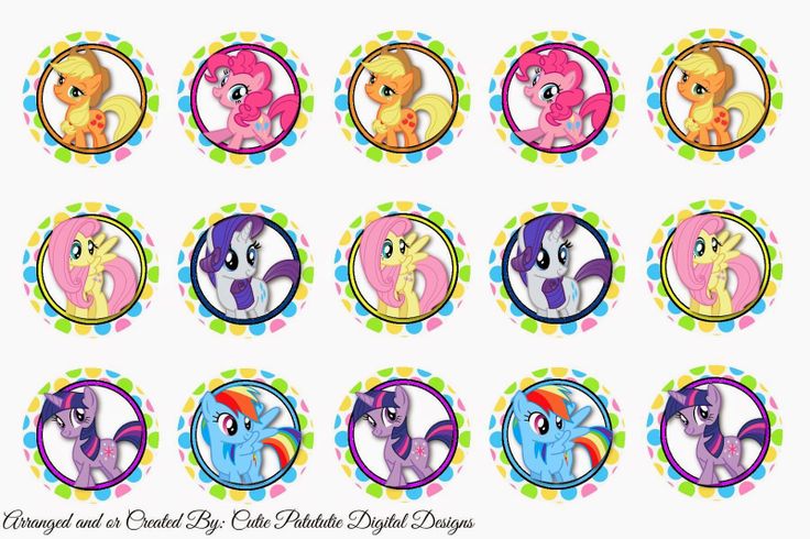 freebies my little pony bottle cap images free
