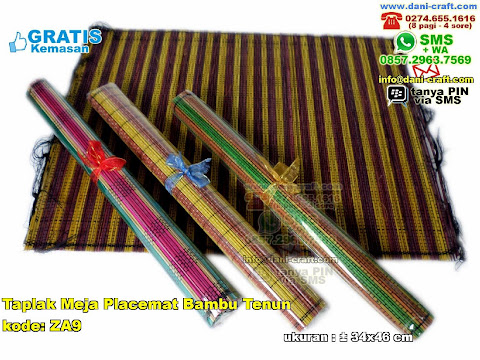 Taplak Meja Placemat Bambu Tenun
