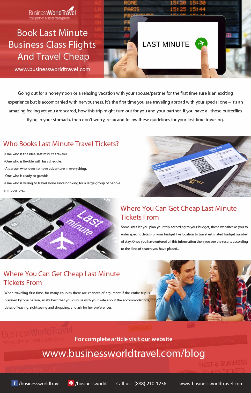 How To Book Last Minute Business Class Ticket To Travel Cheap? Plan