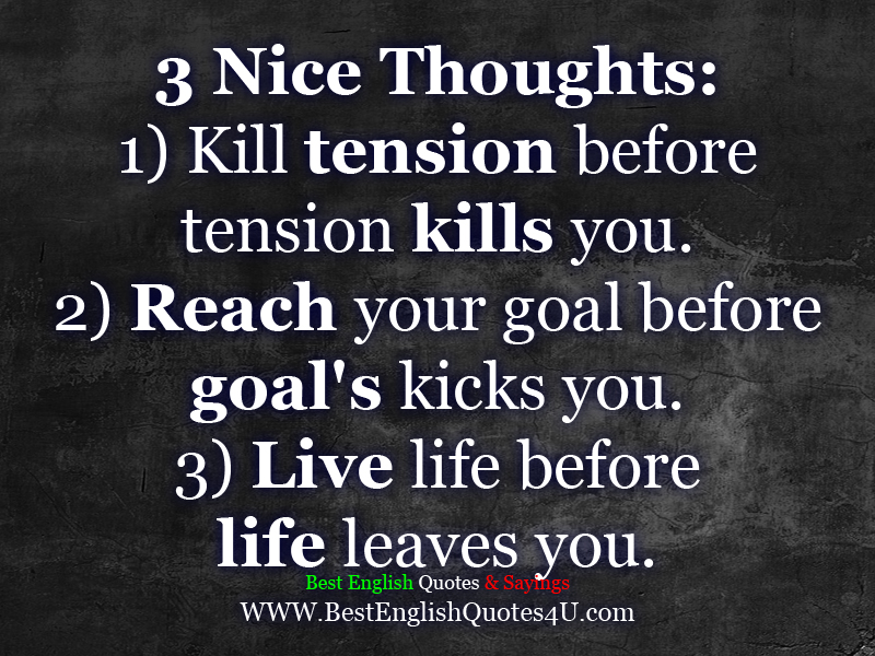3 Nice Thoughts Best English Quotes & Sayings