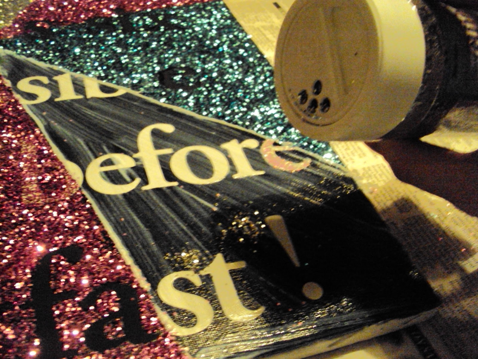 Trust Implicitly DIY *GLITTER* canvas painting