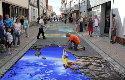 Pinturas 3D en las calles - Tan reales que pueden tocarse