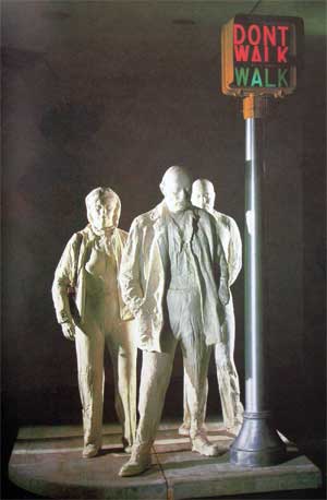 One of the George Segal sculptu...