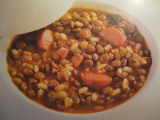LENTEJAS A MI ESTILO (CON SALCHICHAS Y ARROZ)