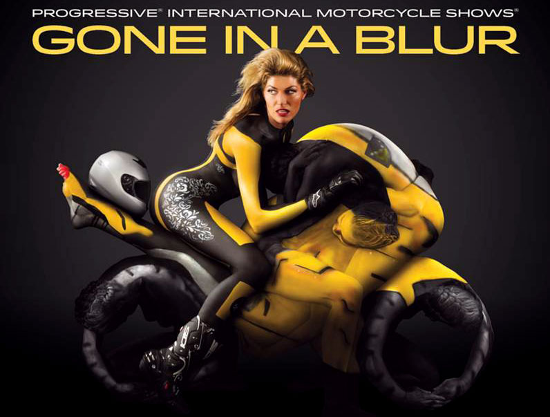 Erin Bates on a human motorcycle Clowns & Other Painted Bodies Pi…