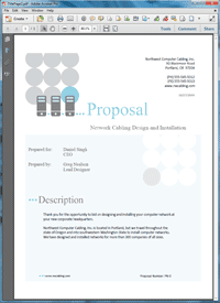 website development proposals