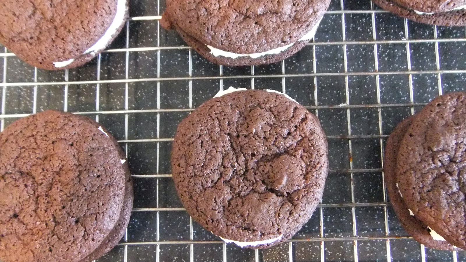 Chocolate Vanilla Cream Sandwich Cookies
