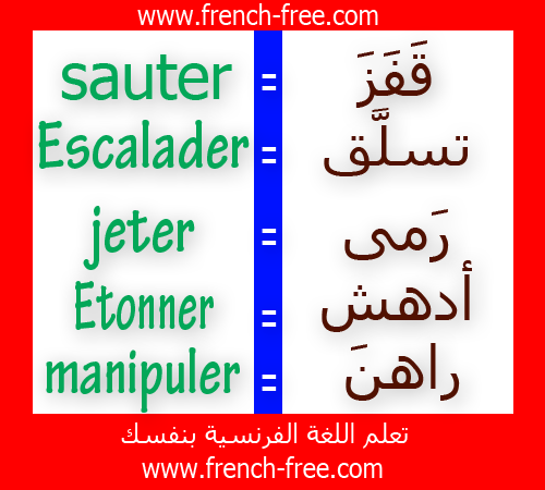  الدرس 1 : تعلم اللغة الفرنسية بالكلمات وجمل مترجمة بالعربية و الفرنسية  3+module+5+mots