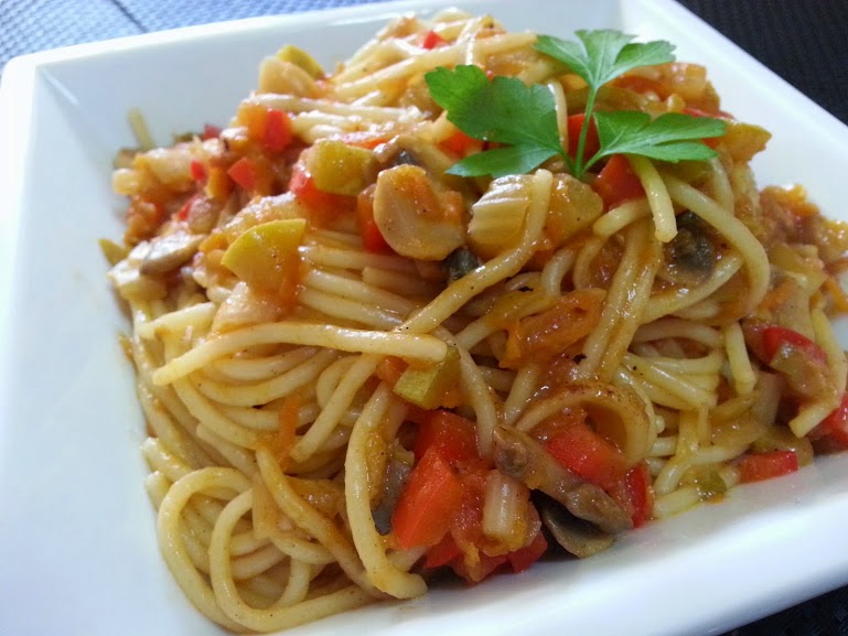 Espaguetis Fáciles Con Verduras
