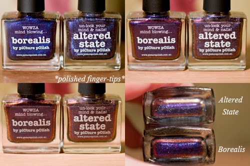 Borealis and Altered State by Picture Polish - artificial light Borealis and Altered State by Picture Polish - artificial light
