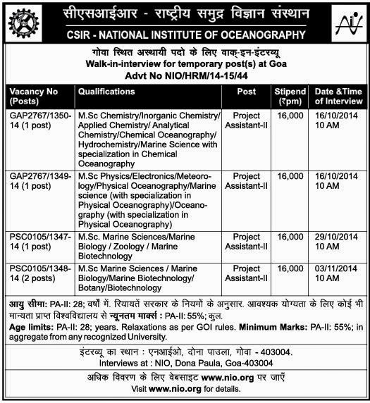 Jobs in Goa Govt Jobs in Goa 2014