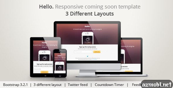 Hello Responsive Coming Soon Template