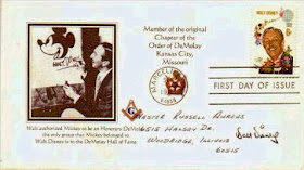 Mickey Mouse como un DeMolay FDC