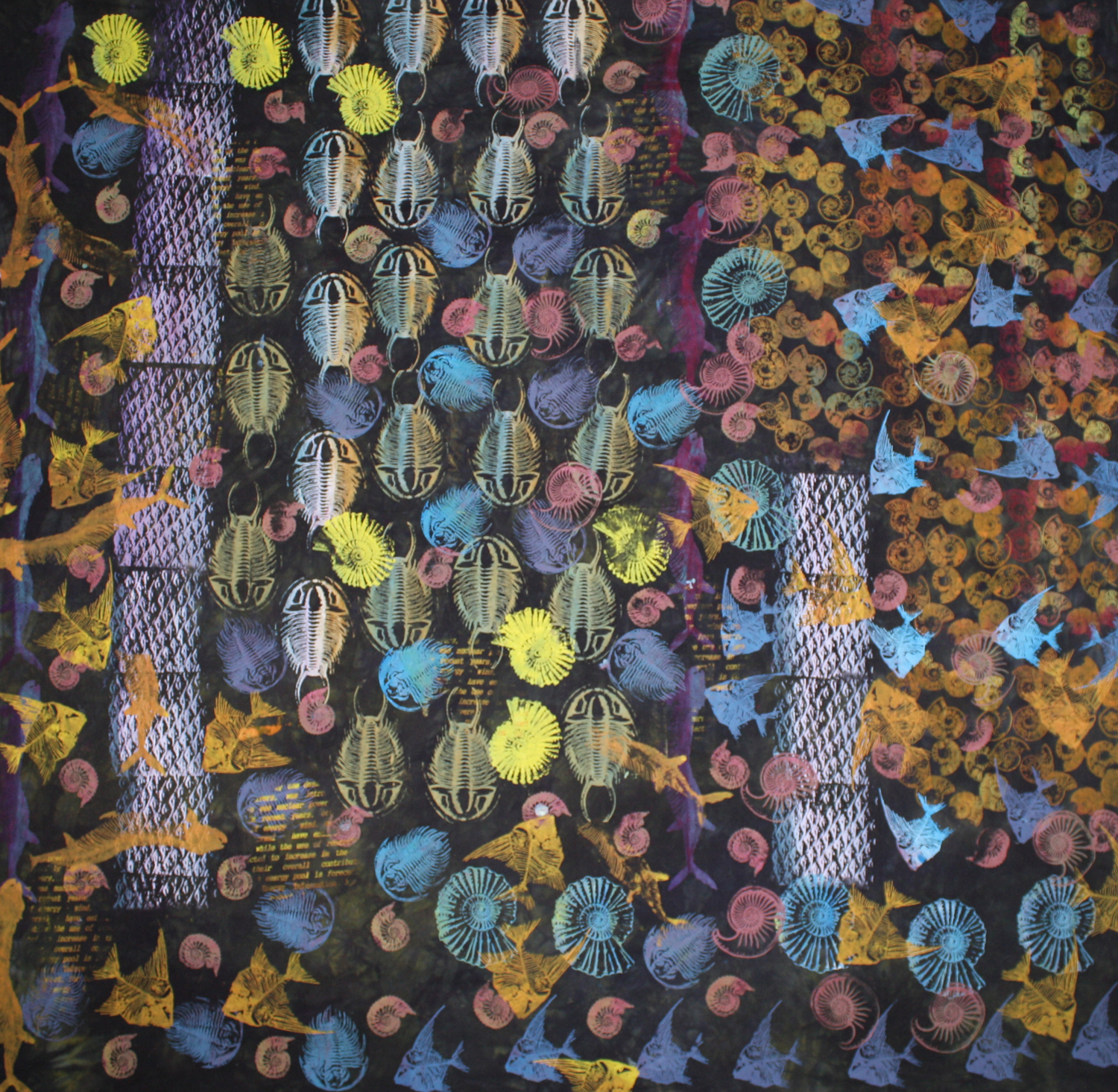 Living and Dyeing Under the Big Sky: Multi Colored Fossil Prints