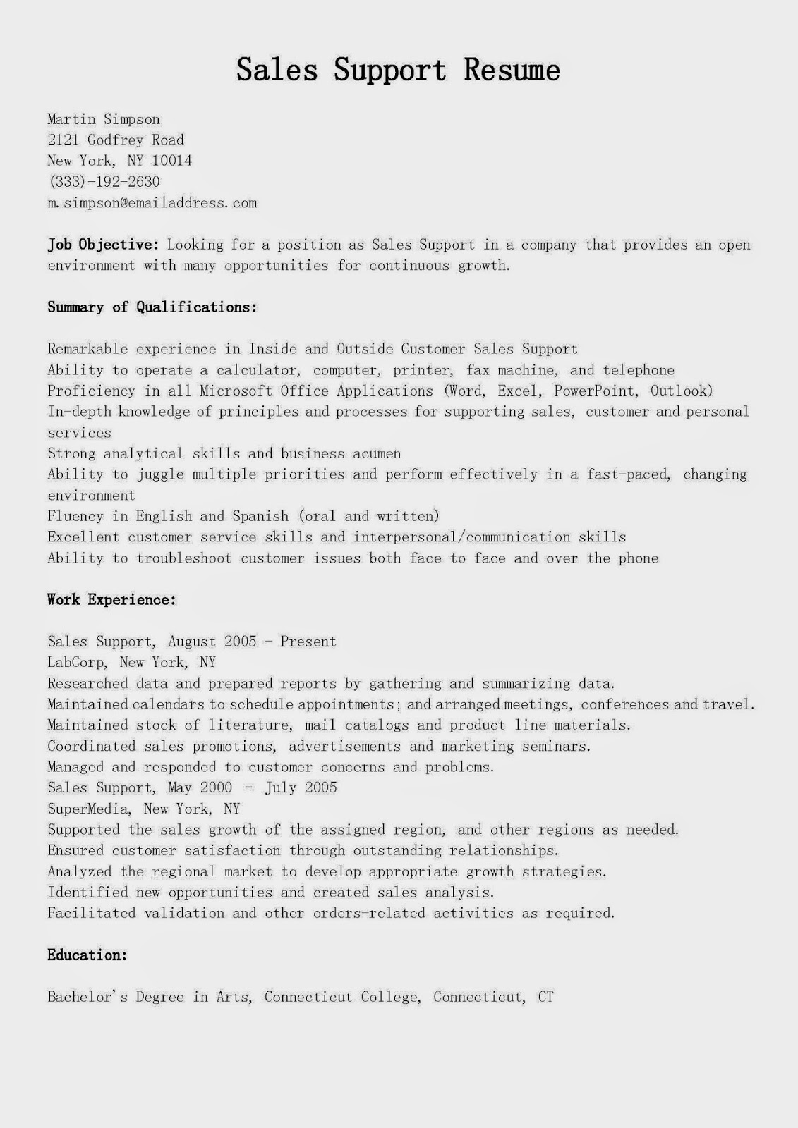 theatre resume examples