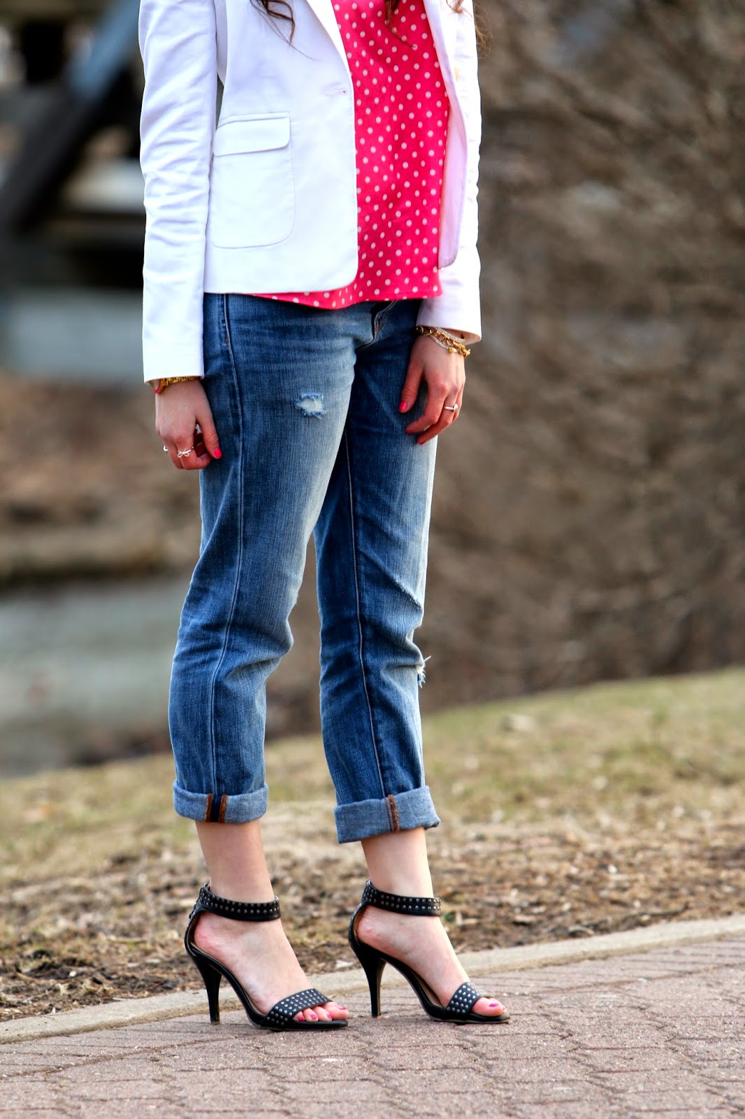 Kathleen's Fashion Fix Opposites Attract blazer + boyfriend jeans