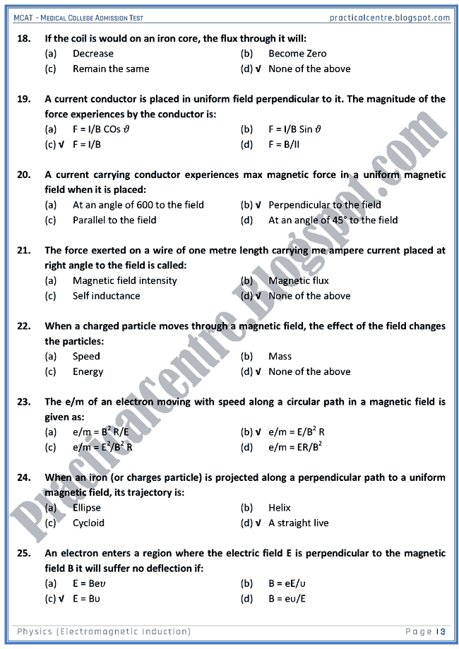 mcat-physics-electromagnetic-induction-mcqs-for-medical-college-admission-test