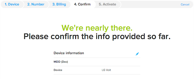 Activation confirmation