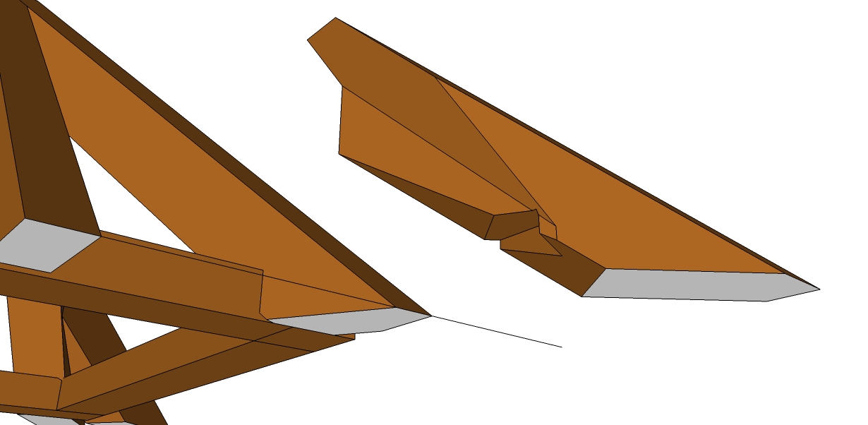 Roof Framing Geometry The single sided hip sprocket
