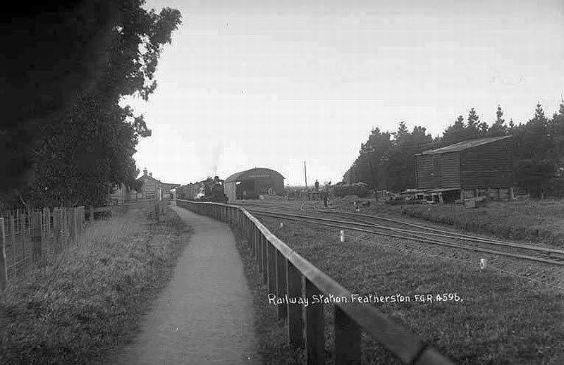 transpress nz old days at Featherston station