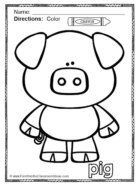 Fern Smith's Classroom Ideas - Freebie Friday Color for Fun Short Vowels Pig - Little Piggie sample page at TeacherspayTeachers. Fern Smith's Classroom Ideas - Freebie Friday Color for Fun Short Vowels Pig - Little Piggie sample page at TeacherspayTeachers.