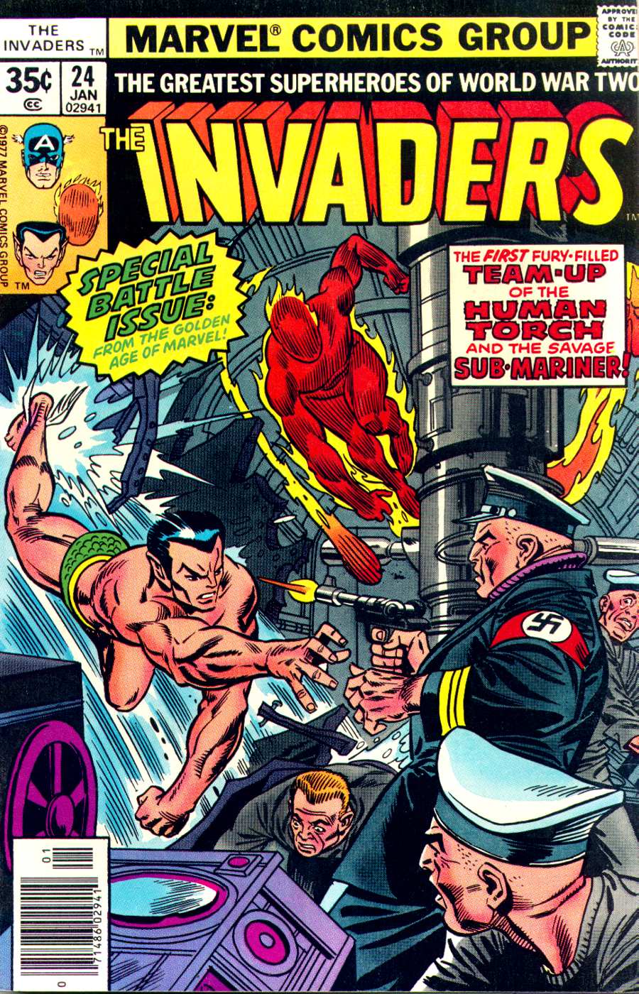 Invaders #7 1st Baron Blood and Union Jack!  Comic Books - Bronze Age,  Marvel, Human Torch / HipComic