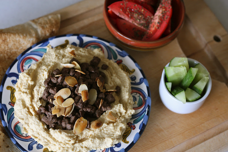 Hummus with Spiced Meat (Hummus bil Lahme) Wandering Spice