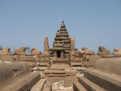 Front view of Shore Temple, Mahabalipuram