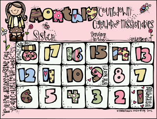 Sister Missionary Countdown Chart