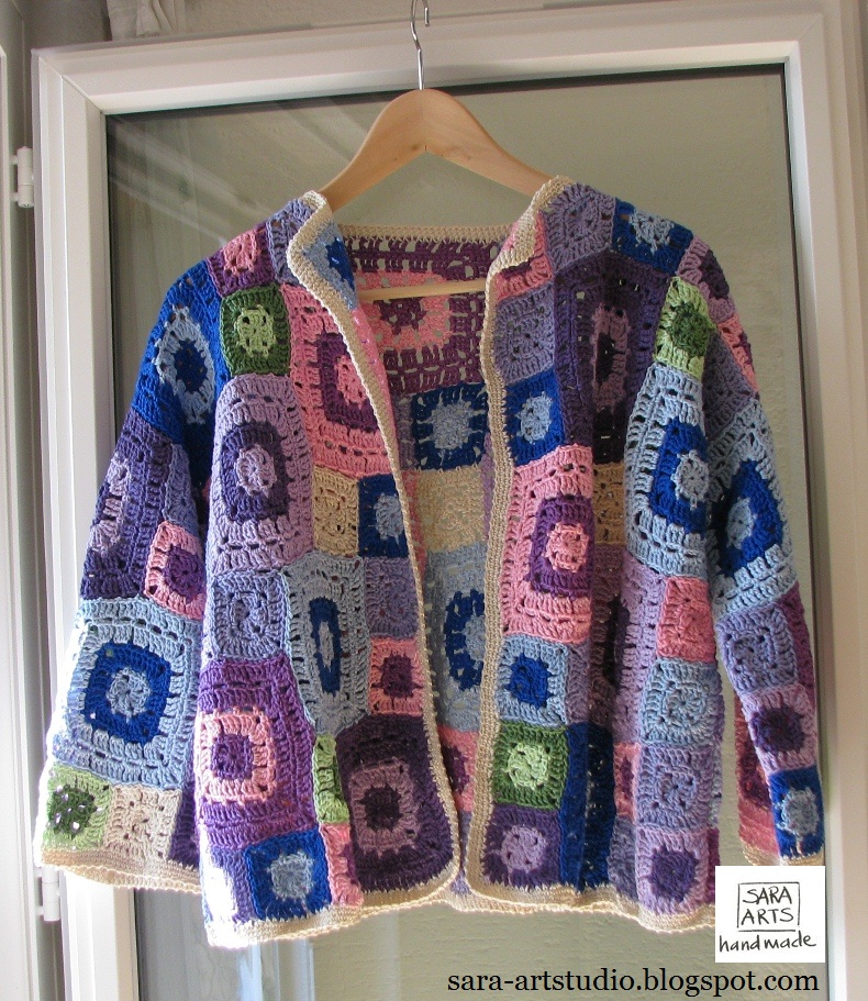 Sara Arts handmade My Granny Square Jacket