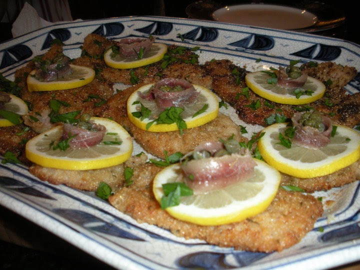 Zaza's Table Escalopes de Veau Viennoise (Breaded veal with lemon and caper garnish)