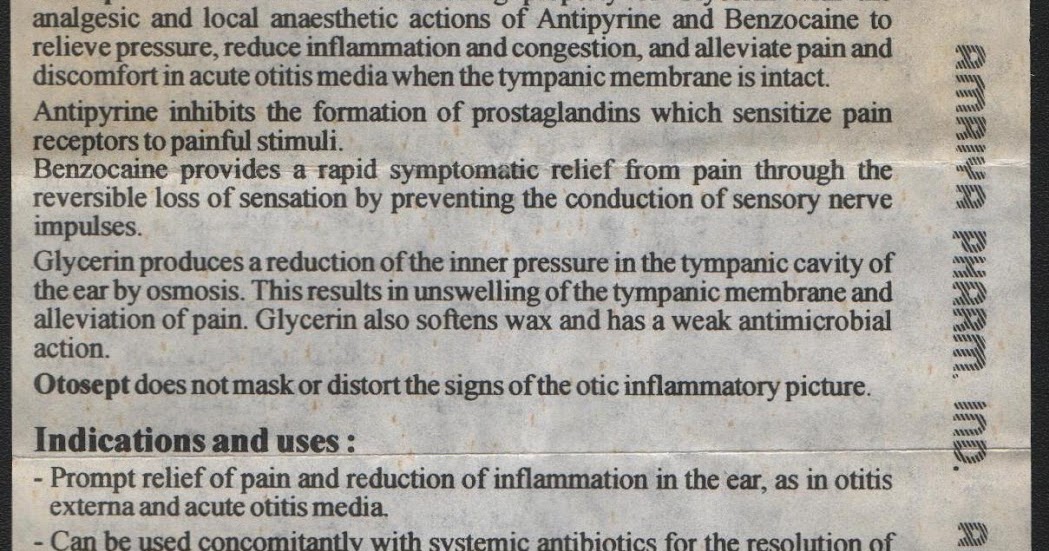 Drug Pamphlet Otosept