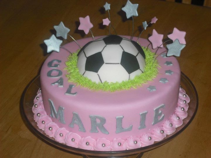 Sprinklebelle Girlie Soccer Cake